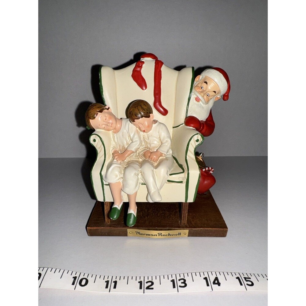 Norman Rockwell Collection - Santa Looking at Sleeping Children